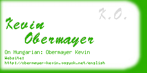 kevin obermayer business card